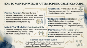 how to maintain weight after stopping ozempic